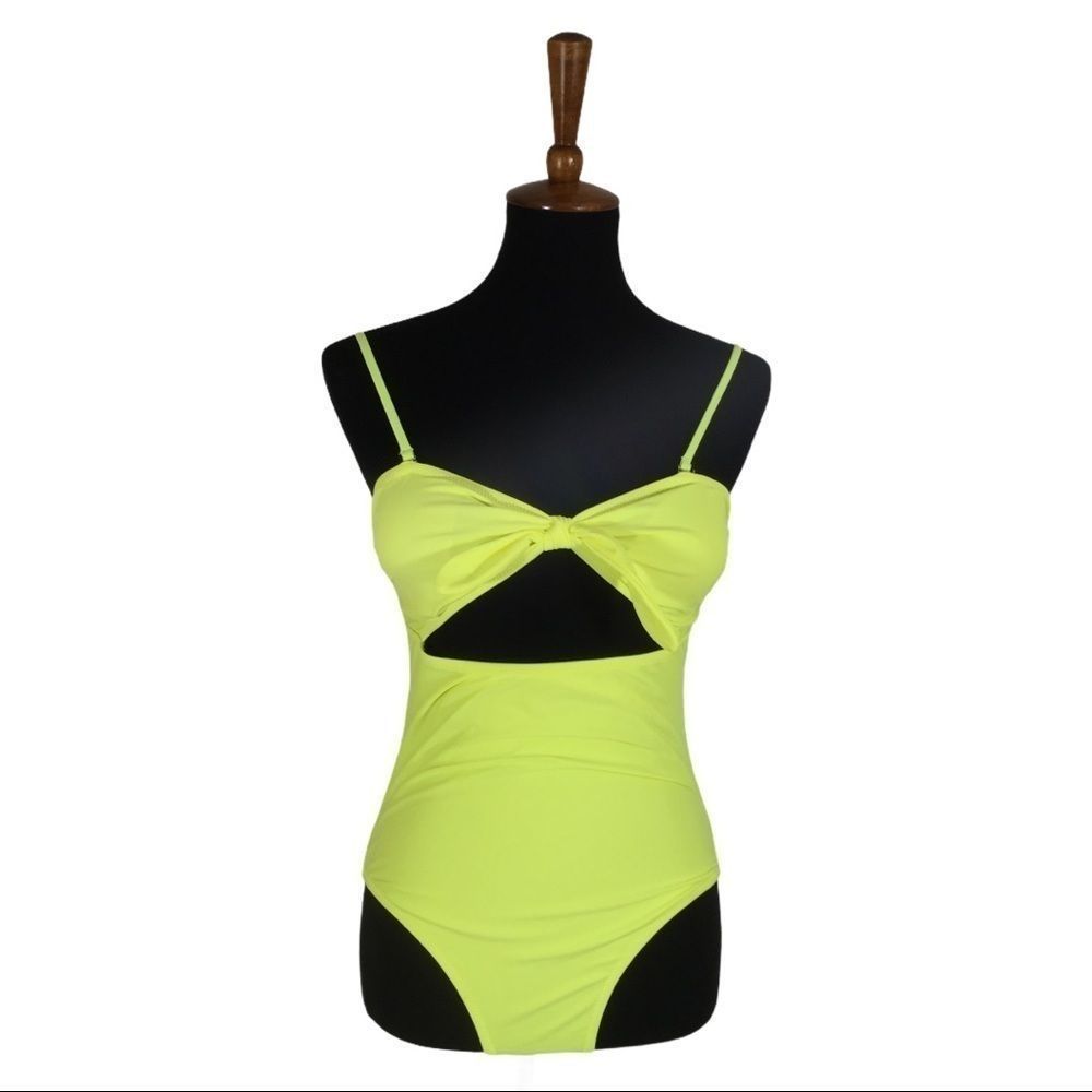 Neon Yellow One Piece Bathing Suit